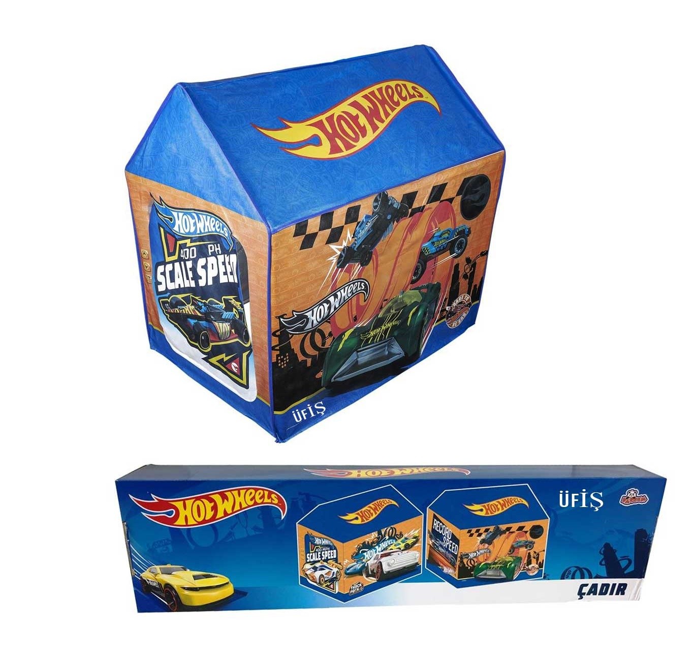Vardem Hot Wheels Arabalı Ev Oyun Çadırı 67 x 67 x 98 Cm Oyun Çadırı Online Bazaar