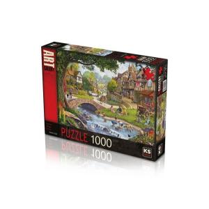 Ks Puzzle 1000 Parça Summer Village Stream