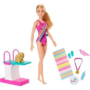 Barbie Seyahatte Yüzücü Barbie Oyun Seti GHK23