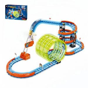 91 Parça Işıklı Spiral Rampalı USB Şarjlı Arabalı Glow Flip Track Araba Yarış Pisti Seti