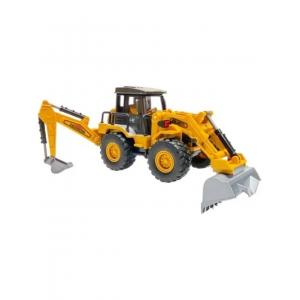 İnşaat İş Makineleri Çift Taraflı Bulldozer Metal Kepçe Oyuncak 30 Cm