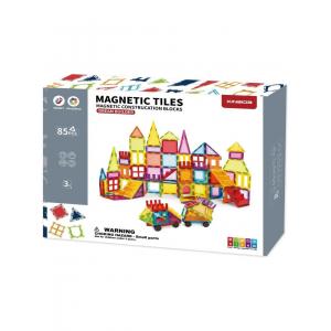 Manyetik Tiles Renkli 85 Parça Manyetik Yapı Magnetic Bloklar