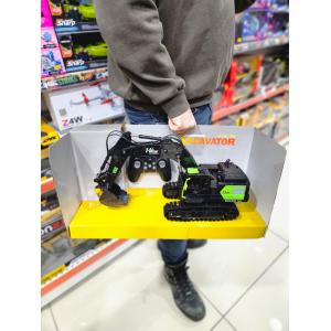 Dev Boy Ekskavatör 45 Cm Duman Çıkaran 680 Derece Dönebilen Şarjlı Kumandalı Metal Uçlu Kepçe Yeşil