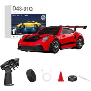 1:43 Kumandalı Mini Metal Şarjlı Porsche 911 Gt3 Rs 35 Dk Oyun 4 Çeker Kırmızı Renk