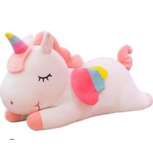 Uyuyan At Unicorn Peluş 45 Cm Sevimli Uyku Arkadaşı Pembe Renk