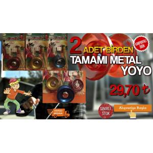 2 ADET BİRDEN KENDİ EKSENİNDE DÖNEBİLEN METAL YOYO