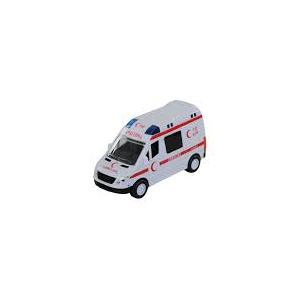 Işıklı Sesli Pilli Ambulans Minibüs 16 CM