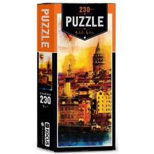 Galata Kulesi Kutulu Puzzle 230 Parça Blue Focus