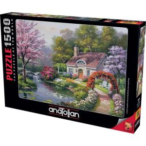 Anatolian-Puzzle 1500 Çiçekli Ev Spring Cottage In Full Bloom 4556