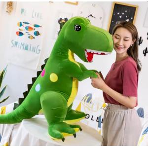 100 Cm Dinazor Peluş Oyuncak Yumuşak Dokulu Yeşil Renk Dinozor Trex Peluş Oyuncak