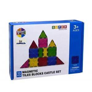 13 Parça Magnetic Tiles 13 Parça Manyetik Yapı Blokları Kale Seti