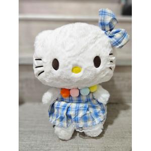 30 Cm Kurdaleli Ponponlu Mavi Elbiseli Hello Kitty Peluş Oyuncak
