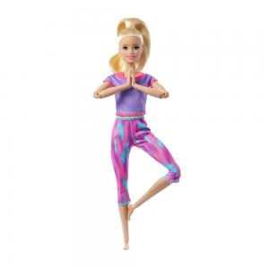 Barbie Sonsuz Hareket Bebeği Sarışın Desenli Taytlı GXF04