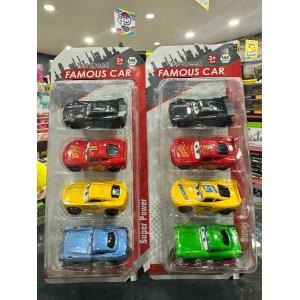 Şimşek Cars Mcqueen 8 li Kutuda Metal Arabalar Seti Cars Jackson Storm Dinoco Diecast