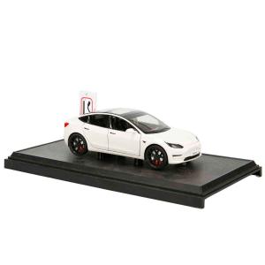 1:24 Ölçek Sesli Işıklı Kapıları Açılır  DieCast Metal Tesla Model Y Araba 18 Cm Beyaz Renk