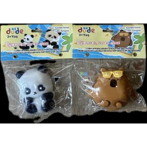 Gözlüklü Kapibara ve Panda Sukuşi Squishy Stres Oyuncağı Yumuşacık Jel 2 Li Set  8 Cm