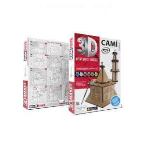 KumToys 3D Ahşap Cami Maketi Ahşap Maket Boyama