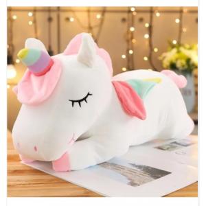 Uyuyan At Unicorn Peluş 45 Cm Beyaz Renk