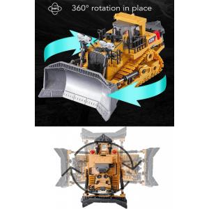 YIGONG 9 KANALLI 2.4 GHZ UZAKTAN KUMANDALI IŞIKLI ŞARJLI METAL BULLDOZER KEPÇE