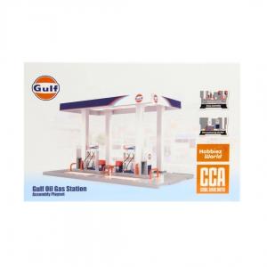 CCA 1/64 Gulf Benzin Gaz  İstasyonu Benzinlik Diorama Maketi Gulf