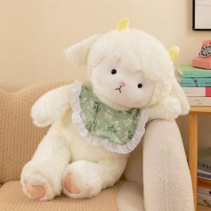 55 Cm Yumuşak Sevimli Önlüklü Koyun Peluş  Uyku Arkadaşım Sevimli Kuzu Peluş