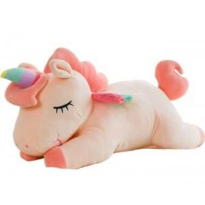 35 Cm Uyuyan At Unicorn Peluş Oyuncak Pembe Renk
