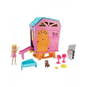 Polly Pocket ve Eğlence Dolu 2 Katlı Evi Mutfak Kaydırak GMF81