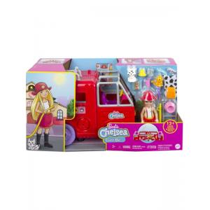 Barbie Chelsea İtfaiye Aracı Oyun Seti, Chelsea (15 cm), itfaiye aracı, HCK73