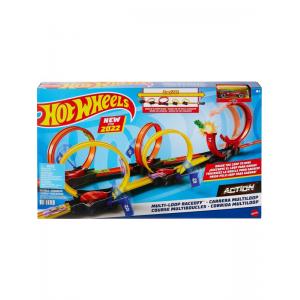 Hot Wheels Çok Çemberli Yarış Oyun Seti, 1 Hot Wheels Araba Dahil,HDR83