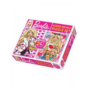 Diy-Toy Barbie 2 İn 1 Puzzle Seti