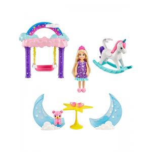 Barbie Dreamtopia Chelsea ve Eğlenceli Dünyası Oyun Seti GTF48-GTF50