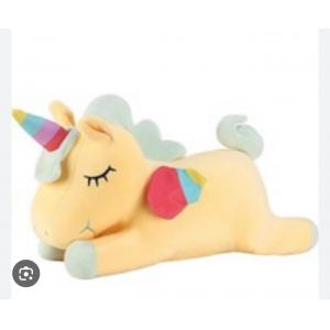 Sevimli Uyku Arkadaşı Uyuyan At Unicorn Pony Peluş 35 Cm Sarı Renk