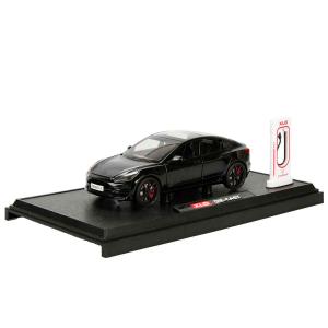 1:24 Ölçek Sesli ve Işıklı DieCast Metal Tesla Model Y Araba 18 Cm Siyah Renk