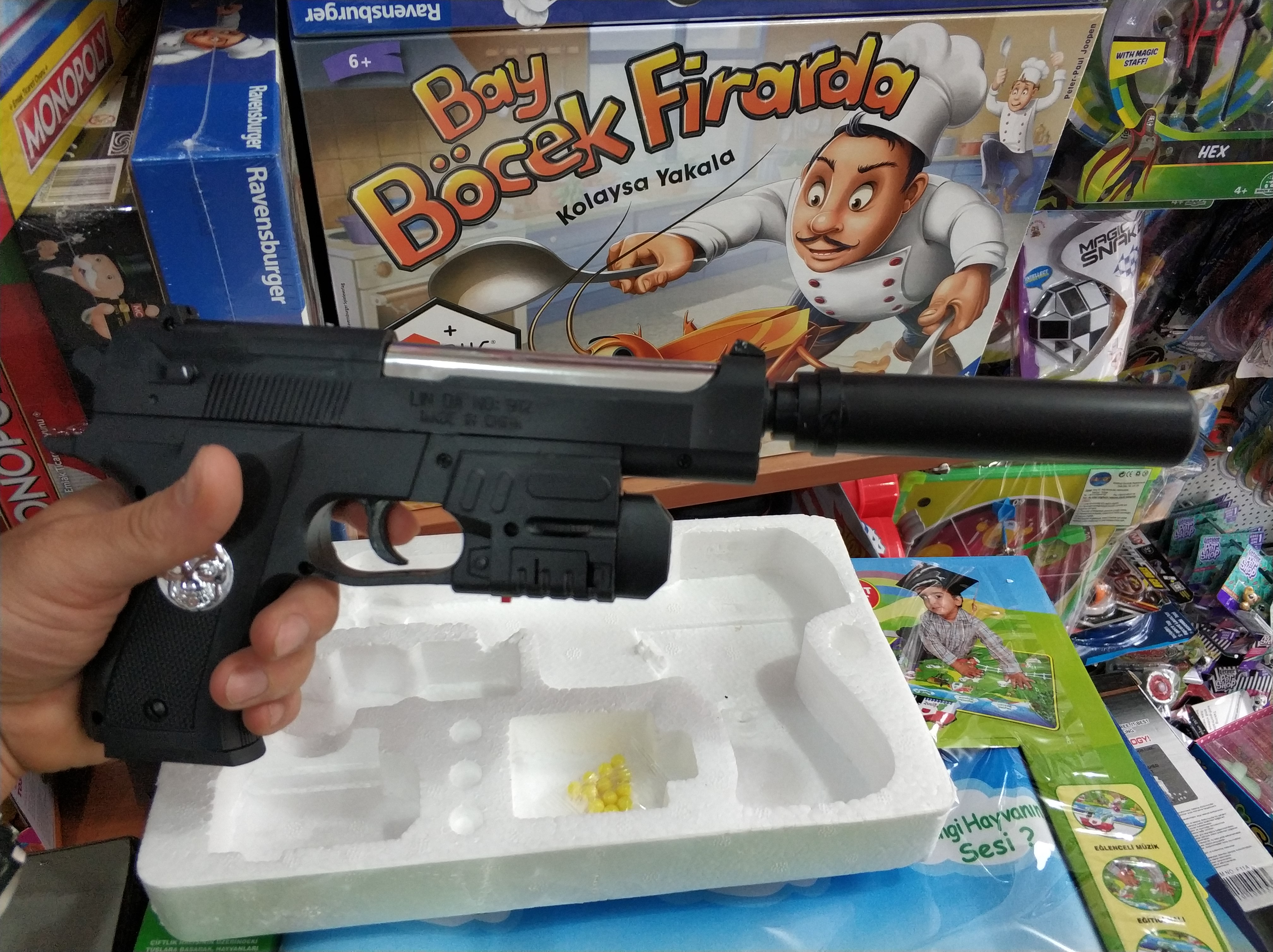 6 MM BONCUK MERMİ ATAN LAZERLİ SUSTURUCULU SİLAH | Paintball | Online