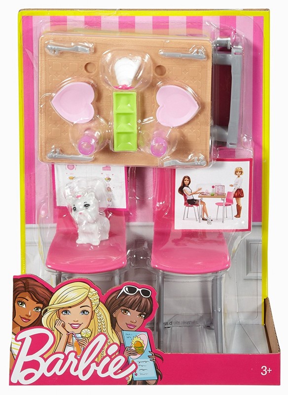 Barbie Ev İçi Dekorasyon Mutfak Seti DVX44DVX45 Kız Oyun Setleri