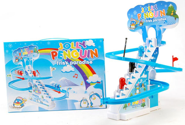 MÜZİKLİ HAREKETLİ JOLLY PENGUIN PENGUEN KAYDIRAK SETİ | Evcilik